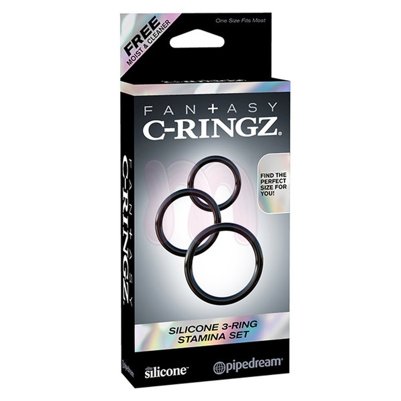Набор из 3-х эрекционных колец Silicone 3-Ring Stamina Set