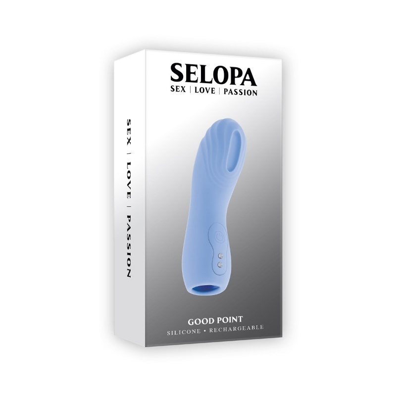 Вибратор на палец Selopa Good Point, голубой