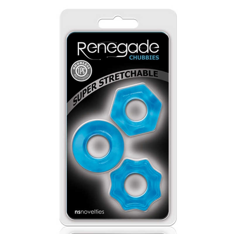 Эрекционные кольца Renegade Chubbies Blue