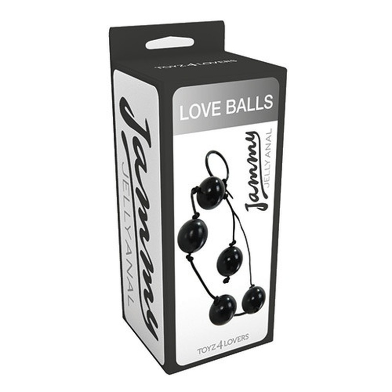 Анальные шарики Jammy Jelly Love Balls Black T4L-801301