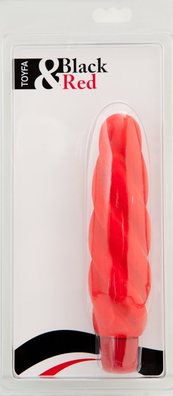 TOYFA Вибратор Black&Red, красный, рельефный