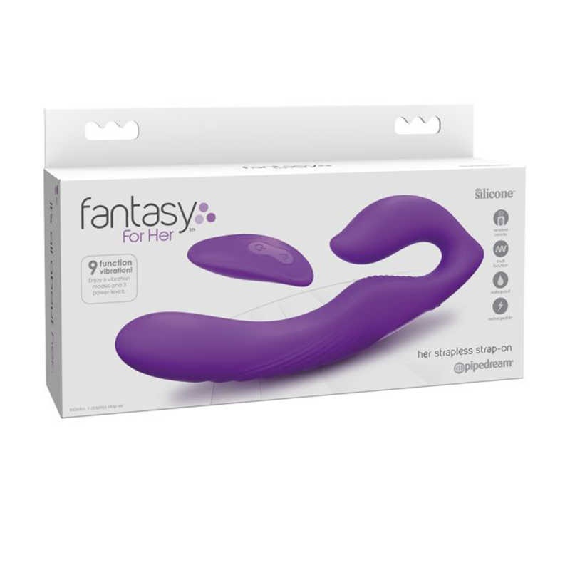 Безремневой вибрострапон с пультом ДУ Fantasy For Her Her Ultimate Strapless Strap-On
