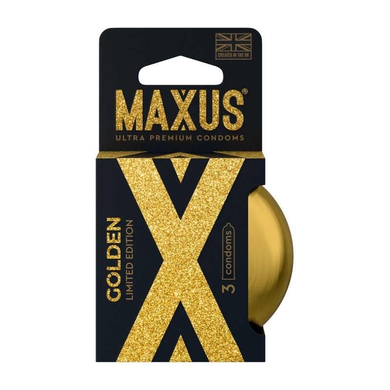 Презервативы MAXUS Golden Limited Edition, золотые, 3 шт