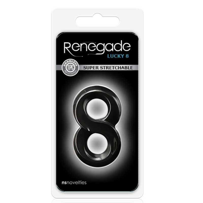 Эрекционное кольцо Renegade Lucky 8 Black