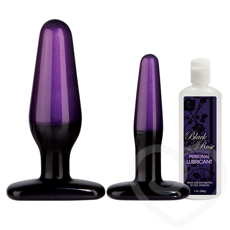 Плаги Doc Johnson Black Rose Stems of Seduction