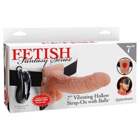 Фаллопротез 7″ Vibrating Hollow Strap-On